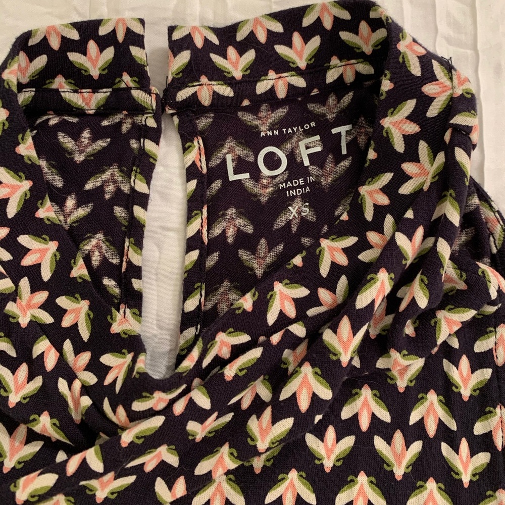 LOFT Floral Women's Top - Black